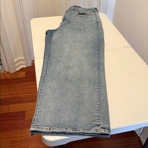 Baggy Barrel Wide Leg On Trend Denim High Rise Jeans Waist Enhancer Size 17